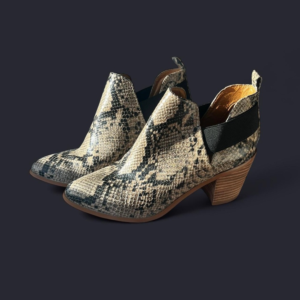 Snakeskin Ankle Boots